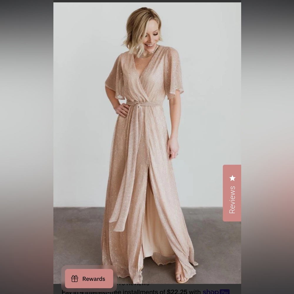 Grace Sparkle Gown Color Champagne